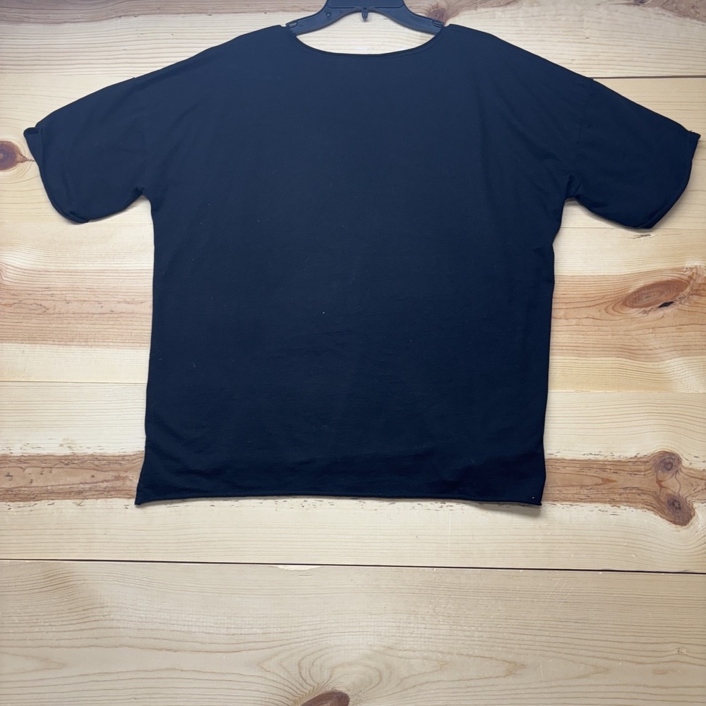 Yesno Shirt Womens‎ Large Cartoon Girl Dog Graphic Pockets Casual Tee - Picture 11 of 13